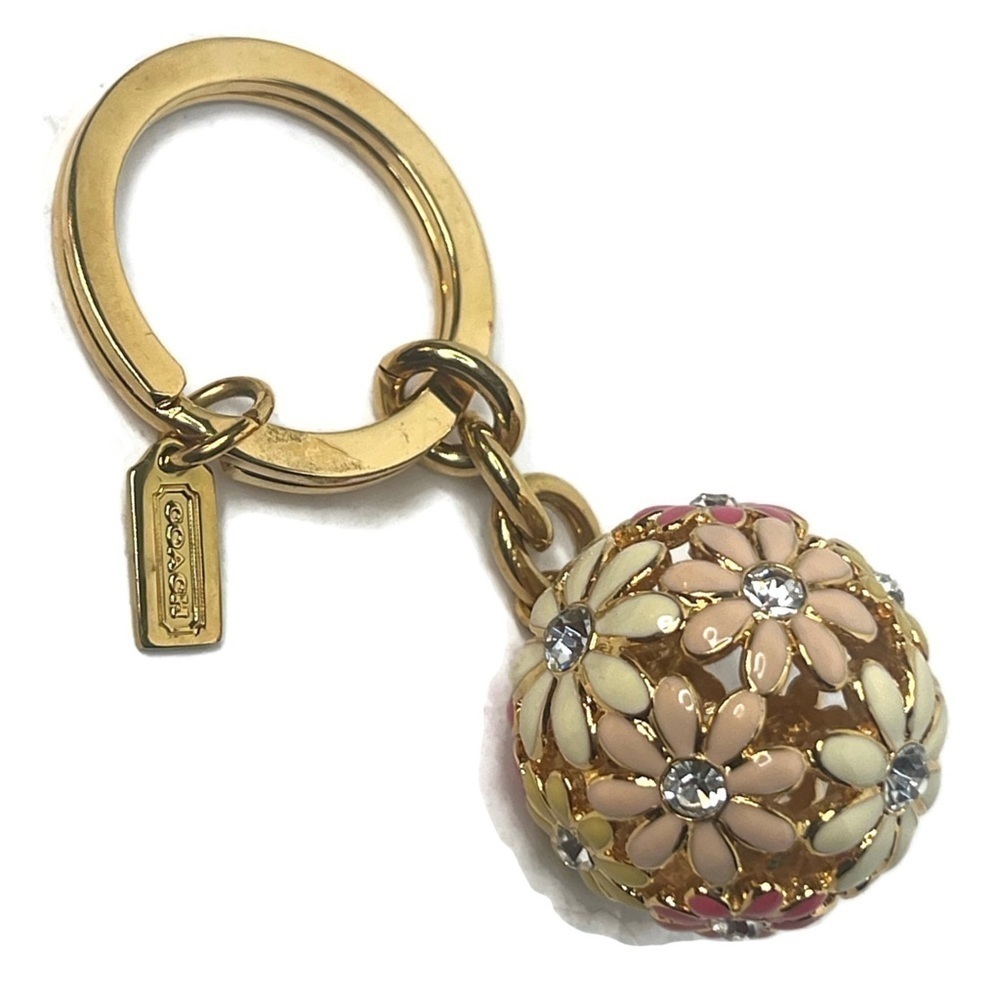 Coach Daisy Flower Dome Vintage Keychain - Picture 4 of 12